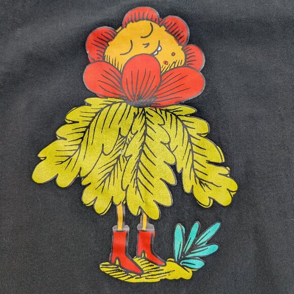 Gucci Black Flower T-shirt Size 150 Made in Italy - Picture 9 of 9